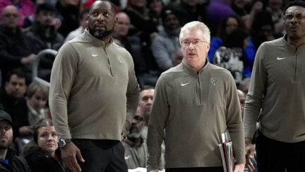 Left to right: Milwaukee Bucks head coach Adrian Griffin and assistant coach Joe Prunty